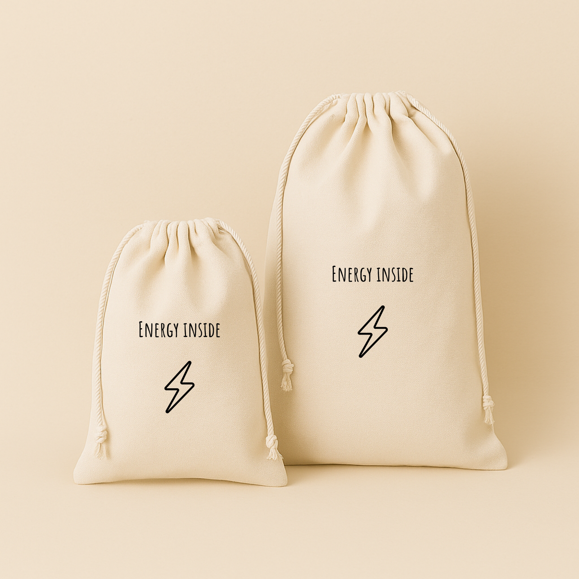 Gym- en zwemtas / Bewaarzak – speels & uniek (lettertype Amatic SC)