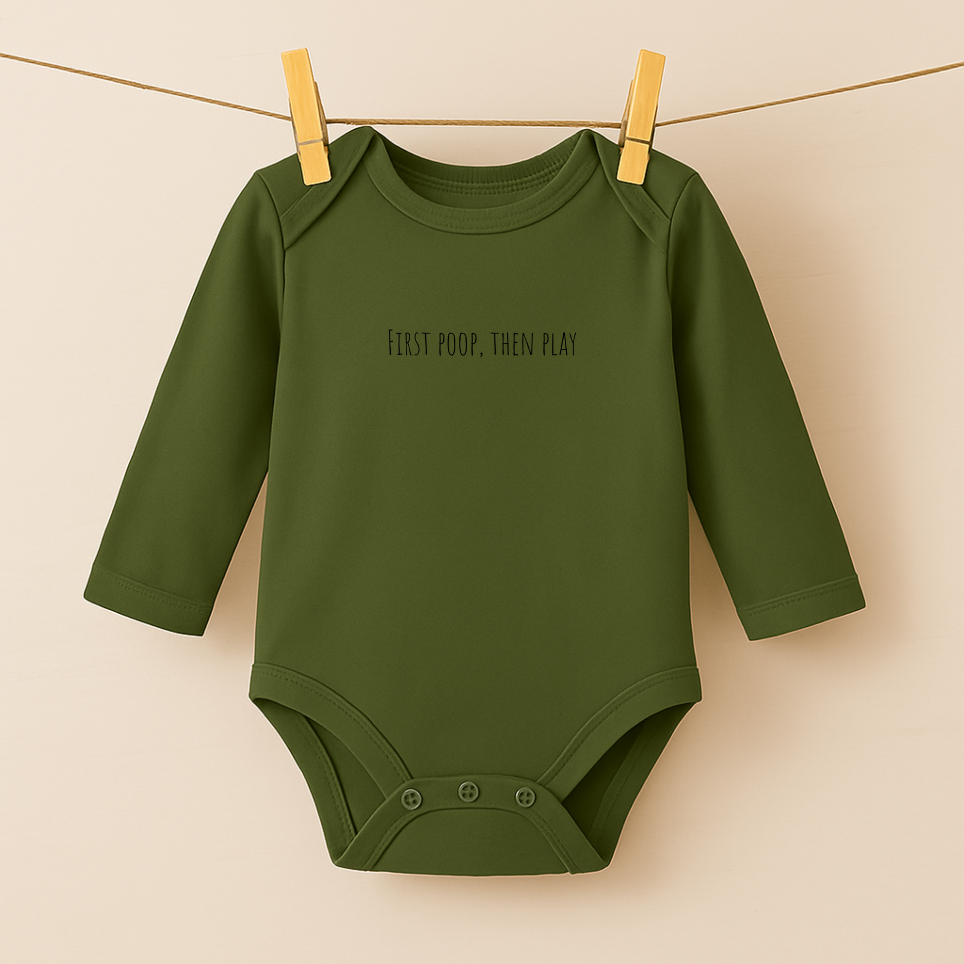 Romper legergroen – lange mouw