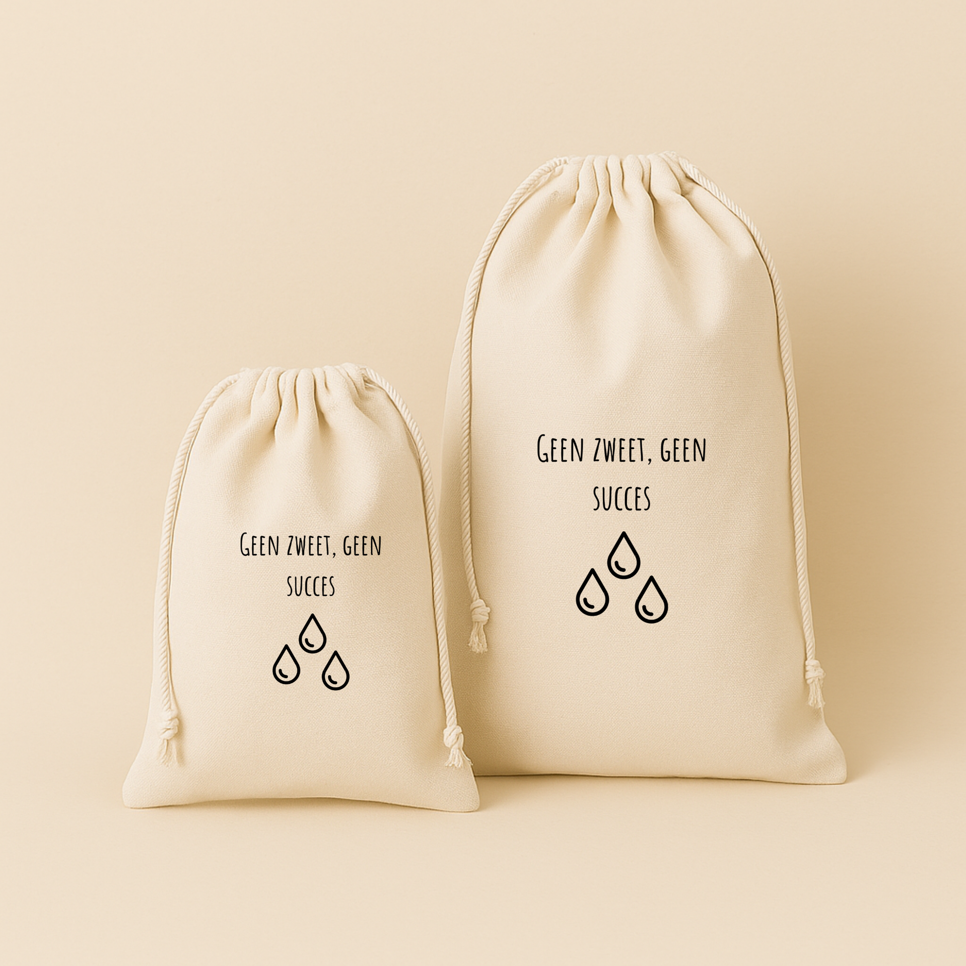 Gym- en zwemtas / Bewaarzak – speels & uniek (lettertype Amatic SC)