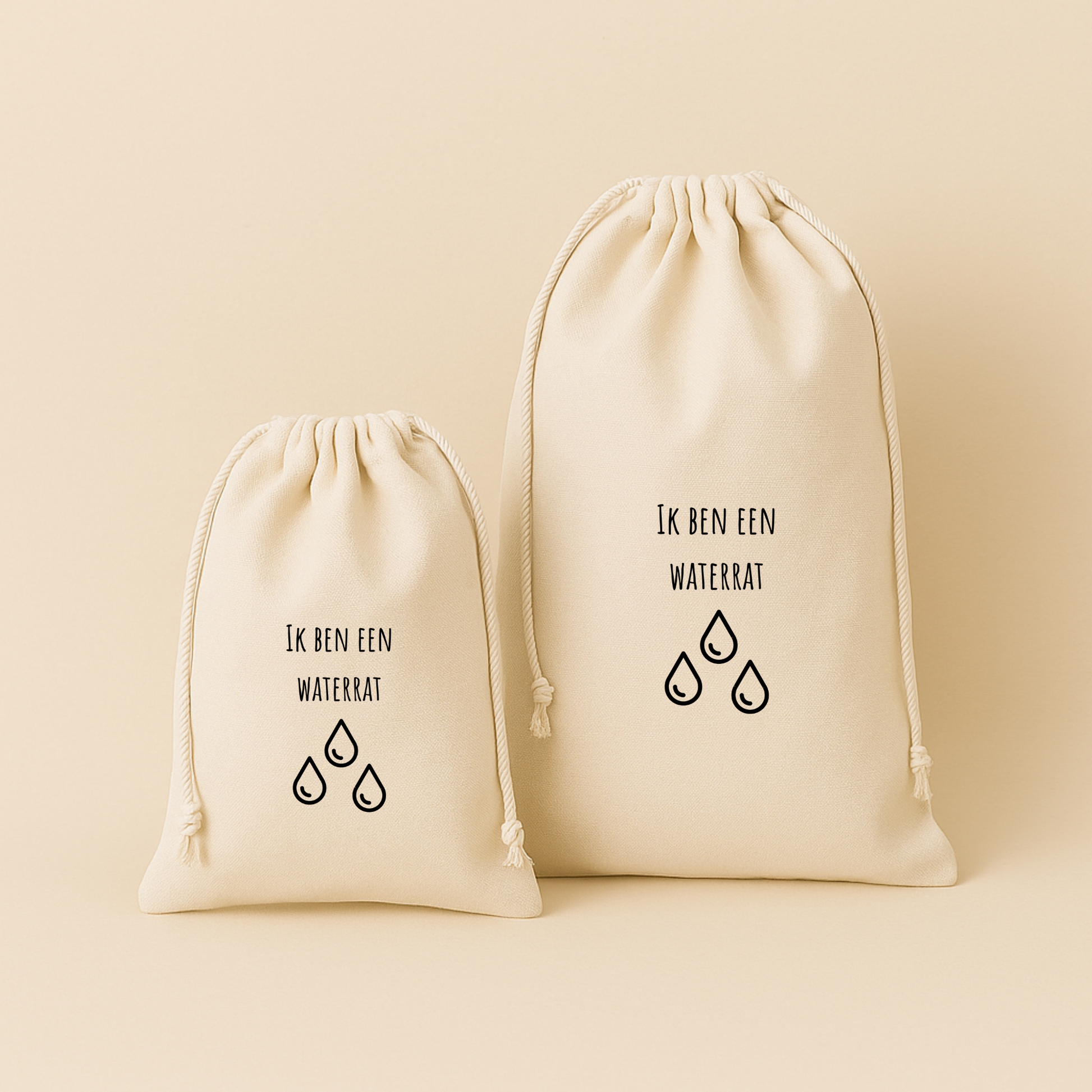 Gym- en zwemtas / Bewaarzak – speels & uniek (lettertype Amatic SC)