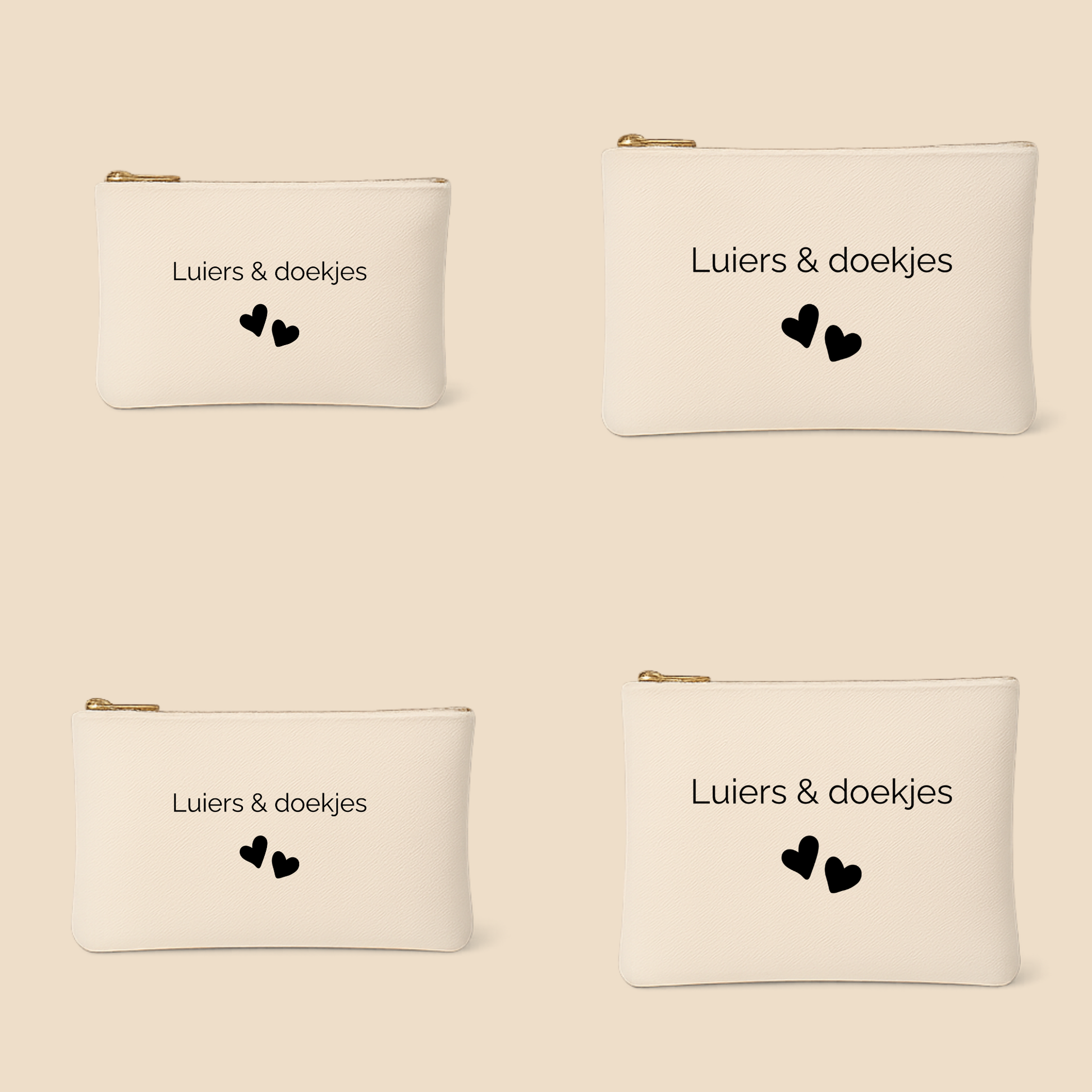 Etui zonder blok – persoonlijk bewaaretui voor mama & baby (lettertype Raleway)