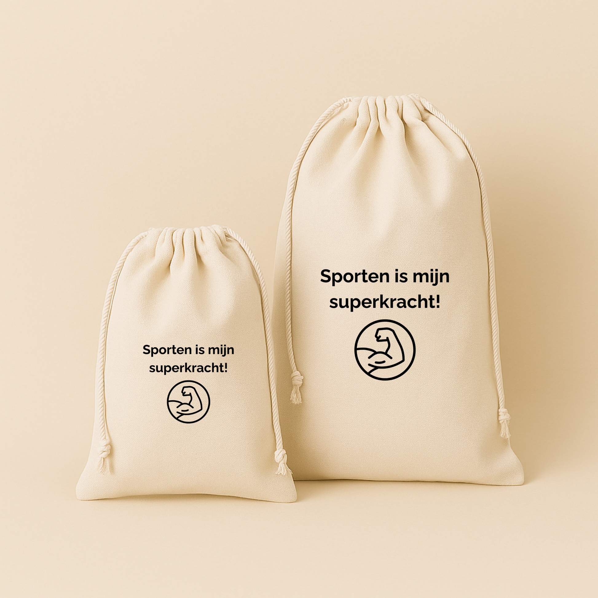 Gym- en zwemtas / Bewaarzak – stijlvol & praktisch (lettertype Raleway)